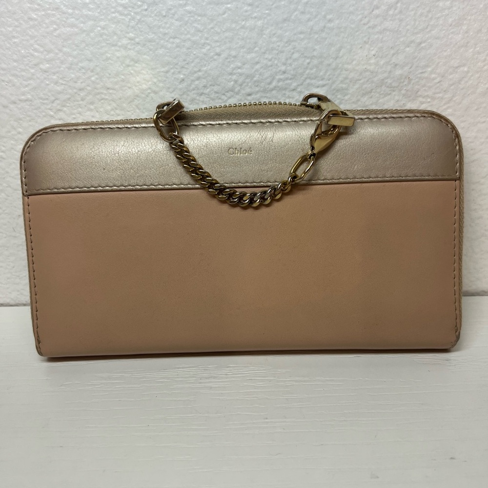 **SOLD** CHLOE TriColor with Chain Zip Wallet - Picture 1 of 16